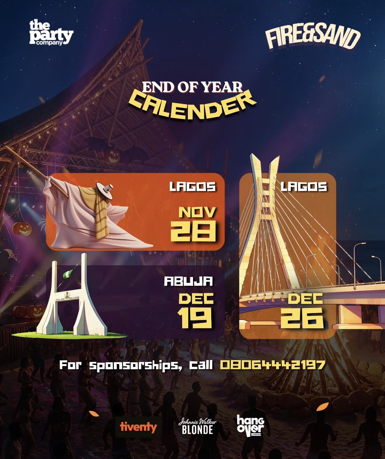 Event flyer for Fire & Sand